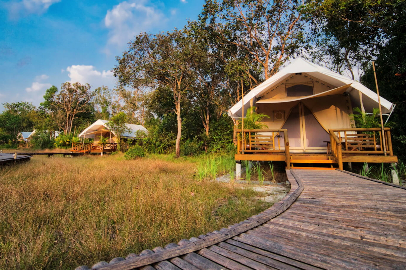 Cardamom Tented Camp in Cambodia. Click to enlarge.