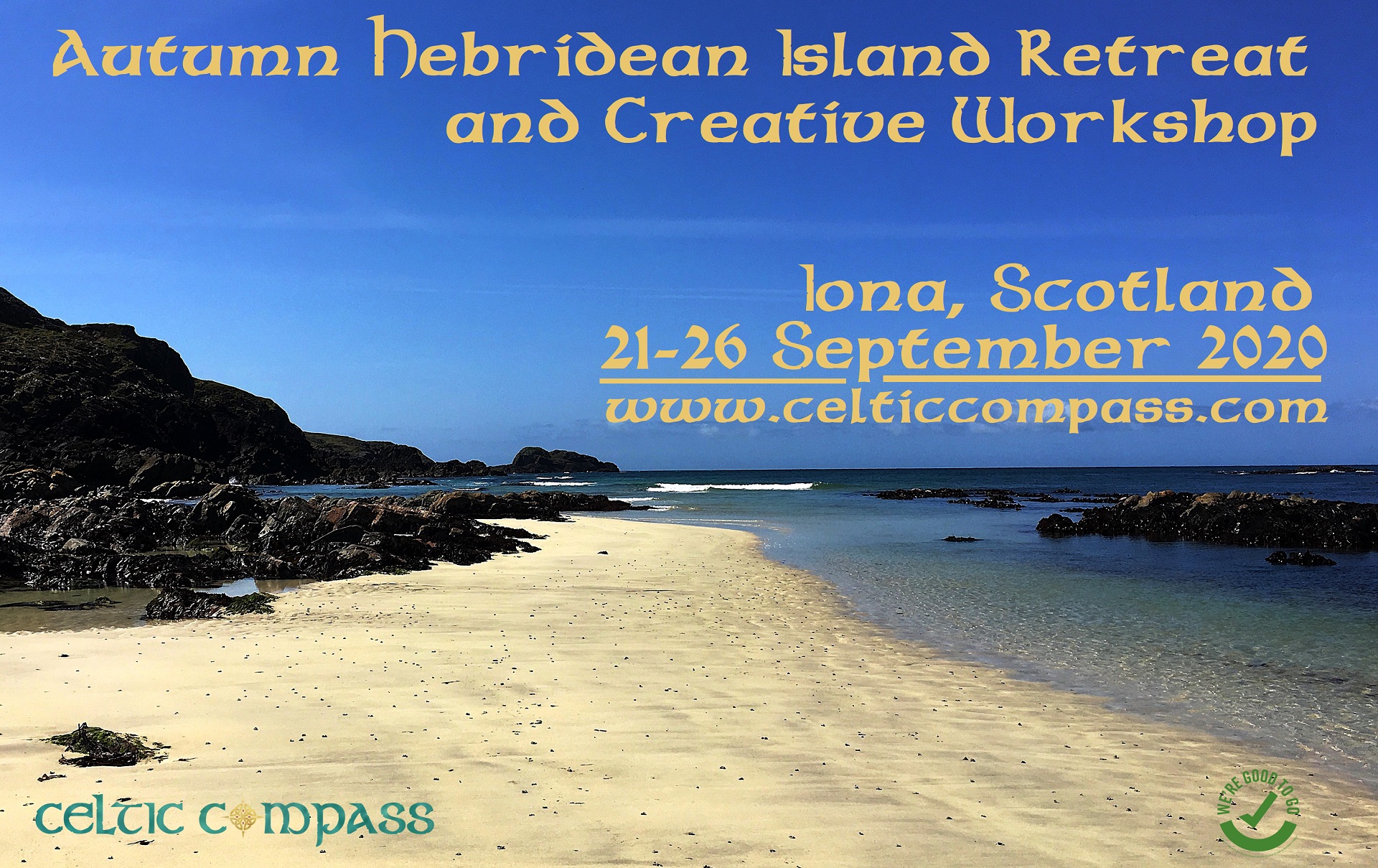 Celtic Compass's Autumn Hebridean Island Retreat and Creative Workshop will take place 21-26 September 2020. Click to enlarge.