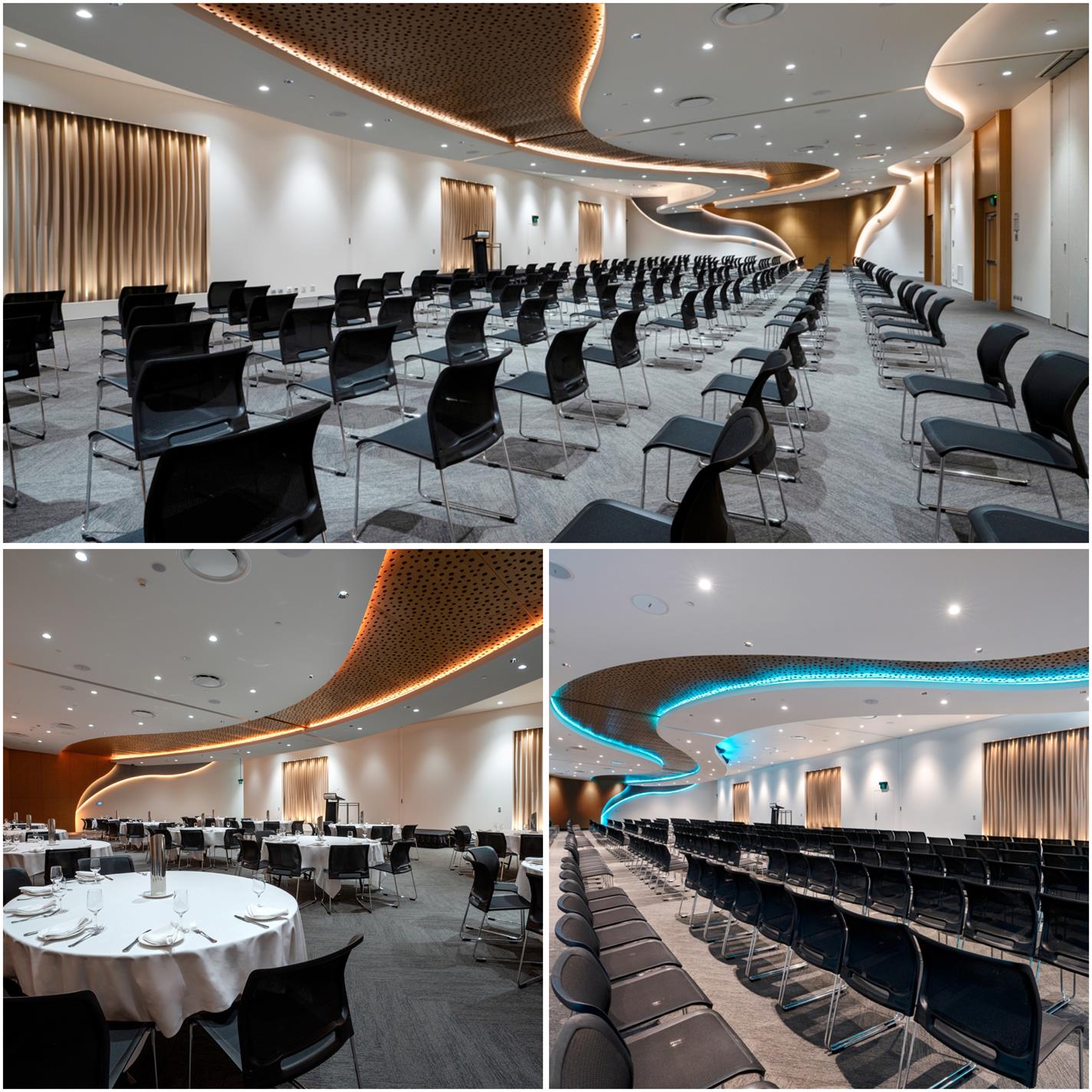 The Darwin Convention Centre recently opened it refurbished Waterfront Rooms. The refurbishment includes state of the art audio-visual equipment and new generation LED Flexi lighting solutions to suit a multitude of event types. Click to enlarge.
