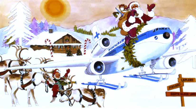 Families will soon be able to fly with Finnair to see Santa in Lapland, thanks to the magic of virtual reality.. Click to enlarge.