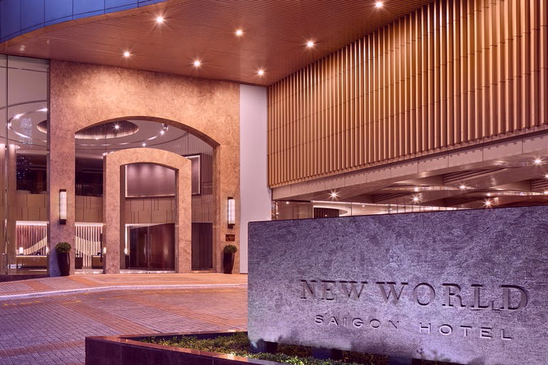 Entrance of the New World Saigon Hotel. Click to enlarge.