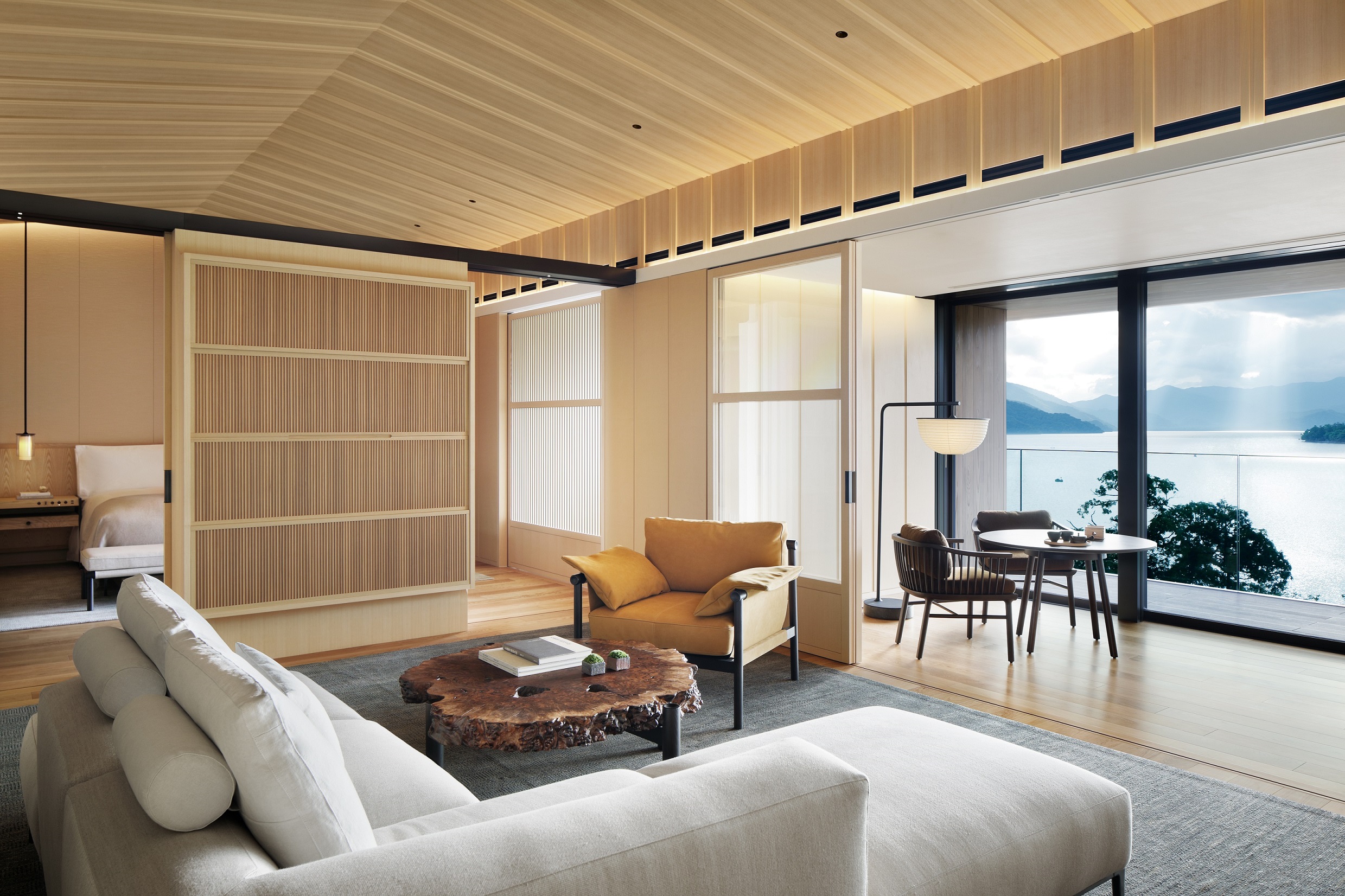 Lakeview Suite at the luxurious Ritz-Carlton, Nikko in Japan. Click to enlarge.