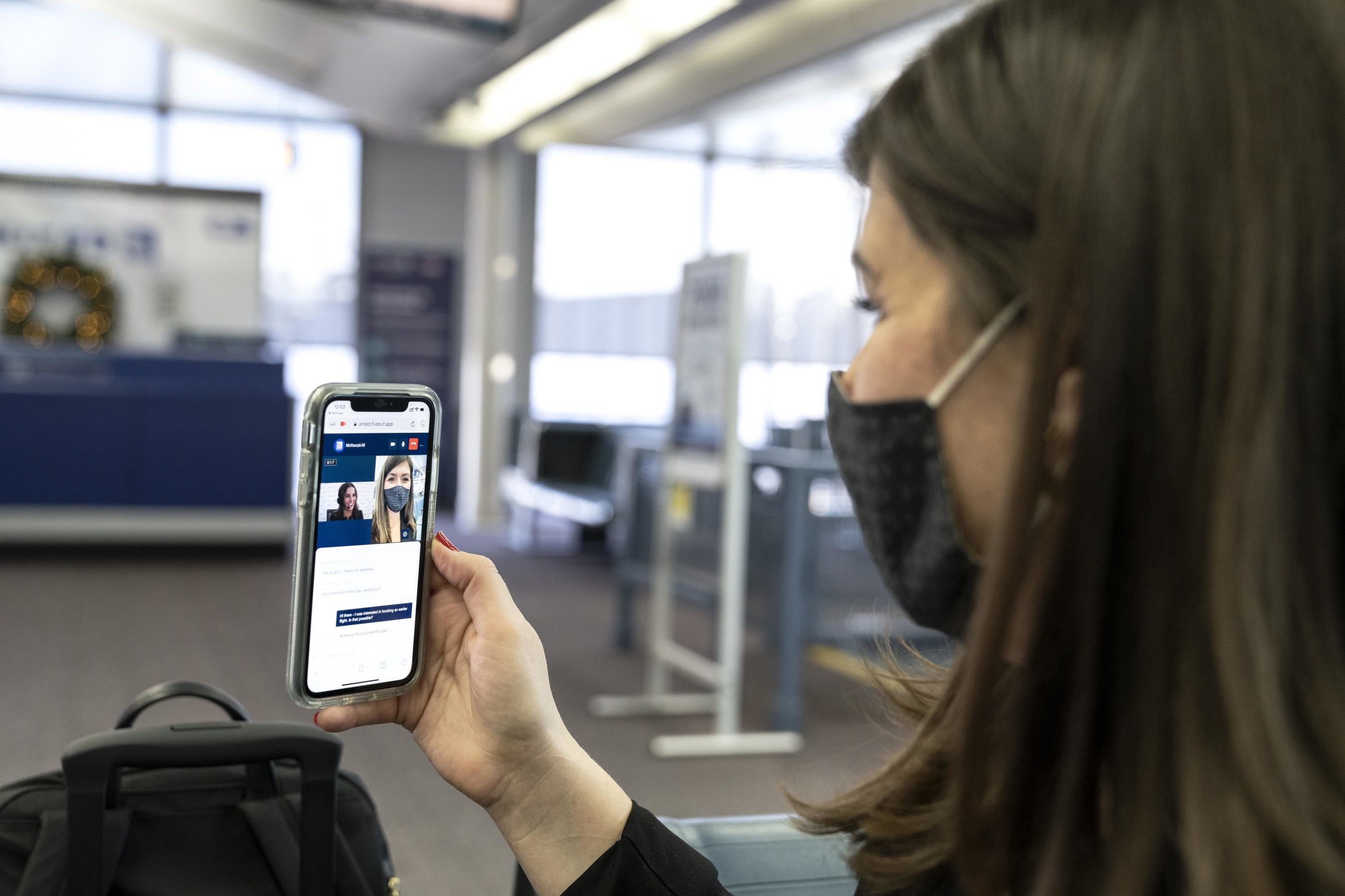 United Airlines' Agent on Demand can be accessed on any mobile device via a call, text or video chat, and has been trained to answer questions on everything from seat assignments to boarding times. Click to enlarge.