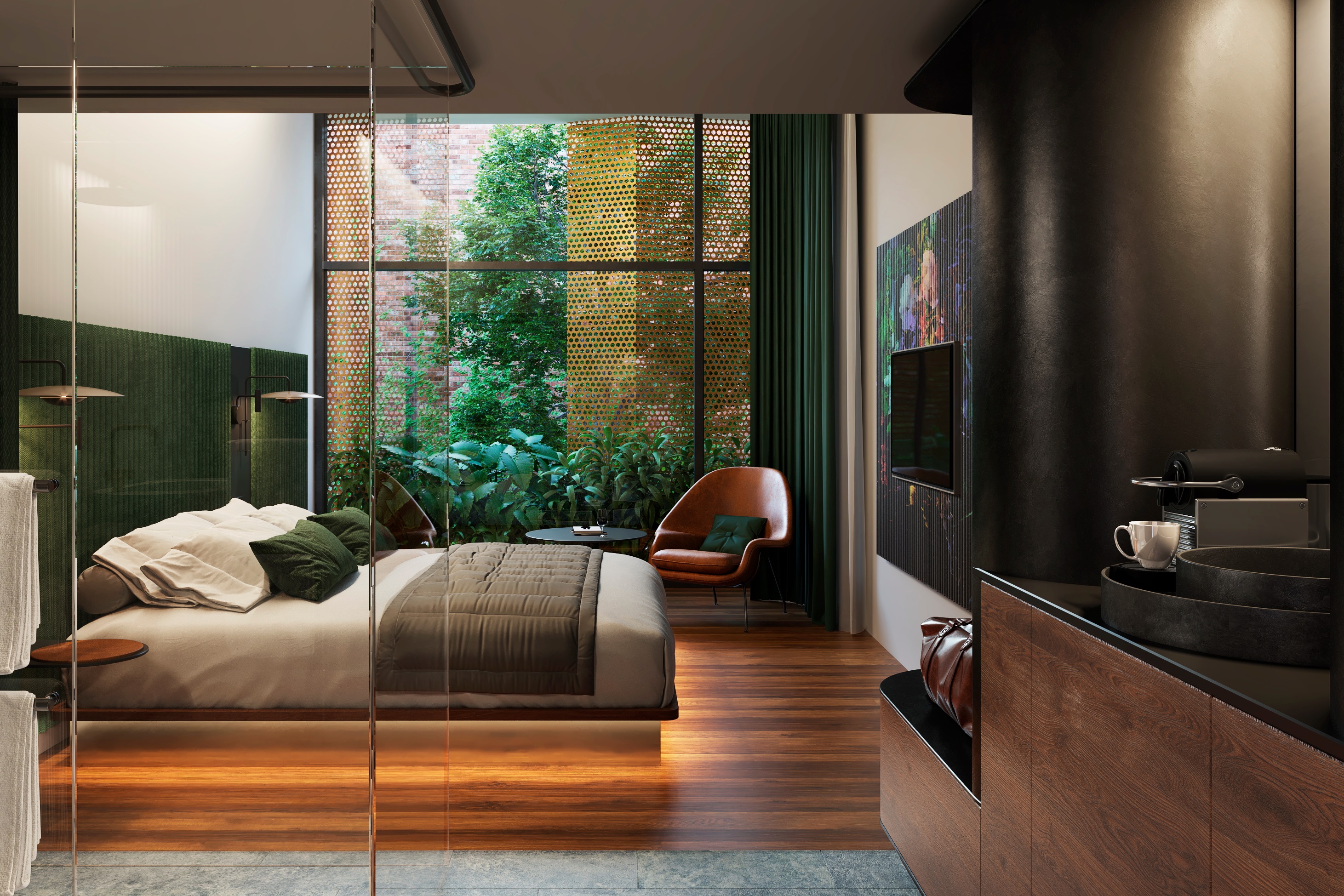 Artist impression of a guest room at 25hours Sydney Paddington Click to enlarge.
