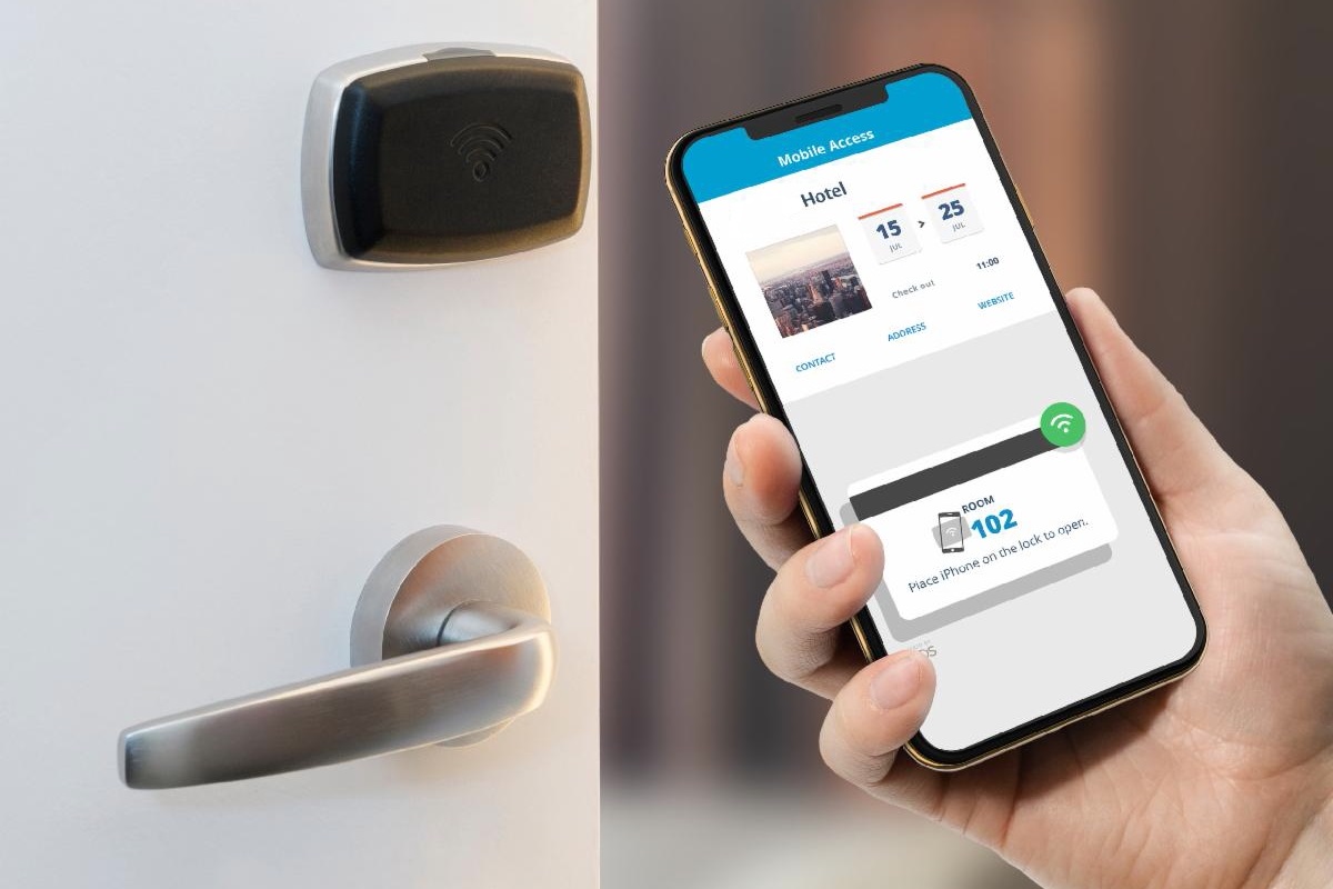 The new VingCard Signature RFID door locks are equipped with Mobile Access and use advanced encryption technology that enables the 178-room hotel to offer guests contactless check-in and digital key room access. Click to enlarge.