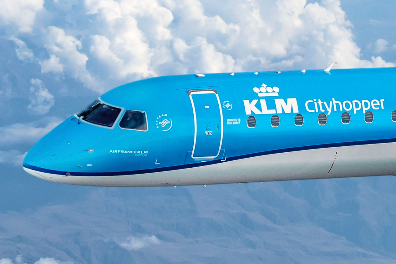 KLM Embraer E195-E2. Click to enlarge.