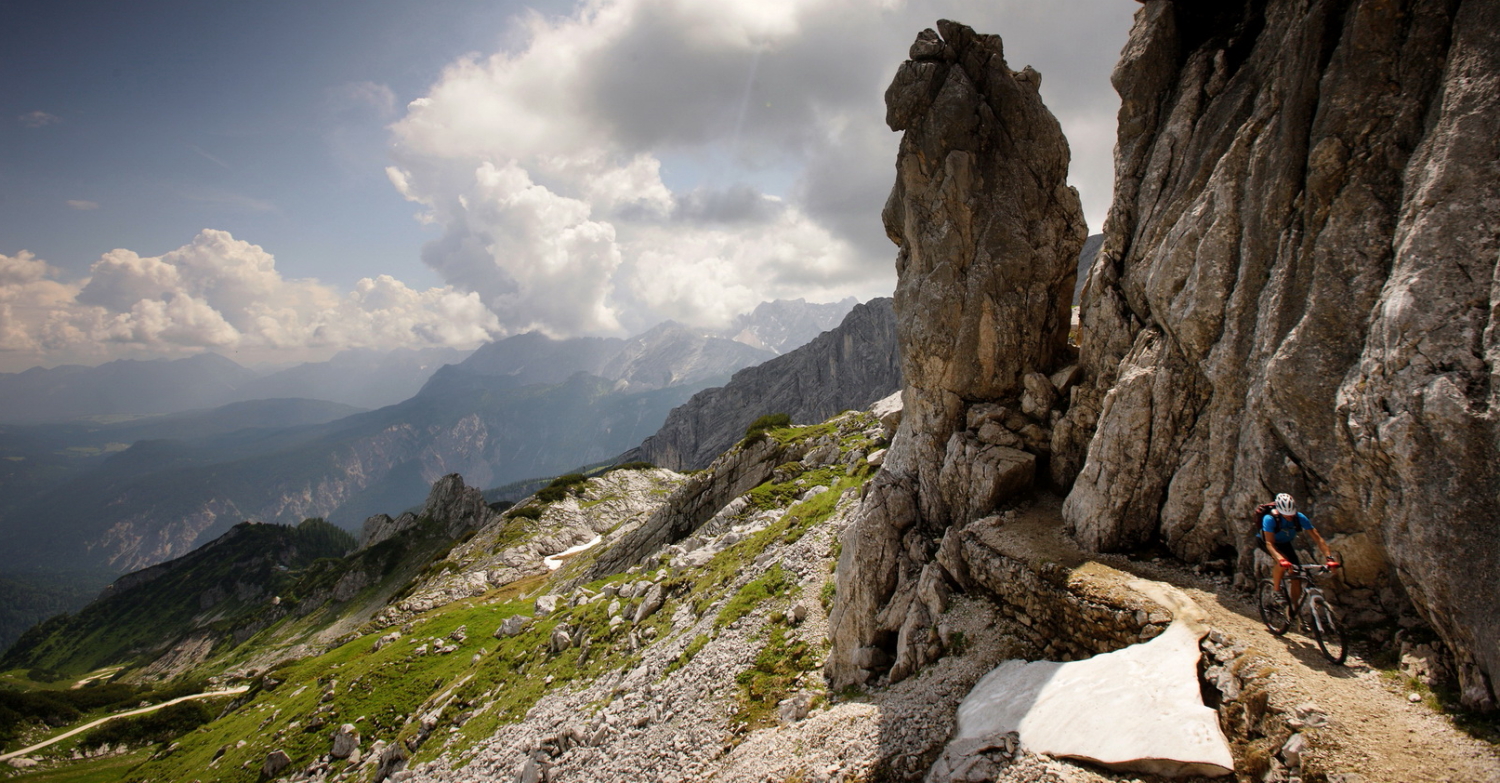 Mountain Biking in the Bavarian Alps.