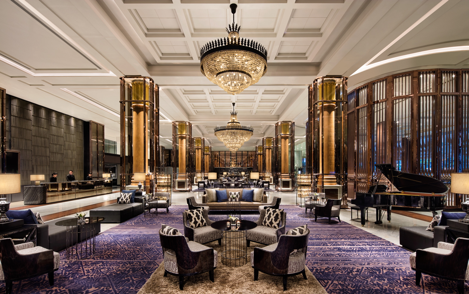 Lobby at Bangkok Marriott Marquis Queens Park.