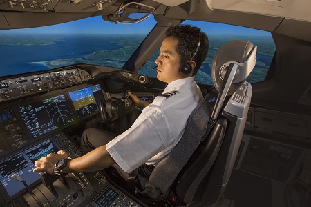 Boeing cockpit.