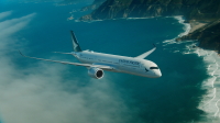 Cathay Pacific's First Airbus A350-900 XWB aircraft arriving in Hong Kong