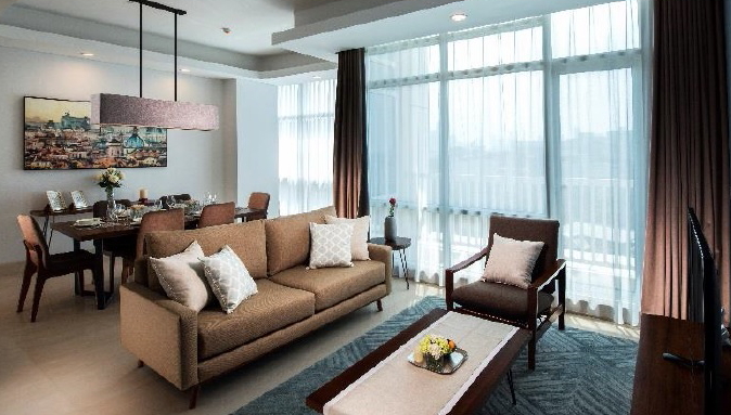 Three-Bedroom Apartment at Oakwood Suites La Maison Jakarta