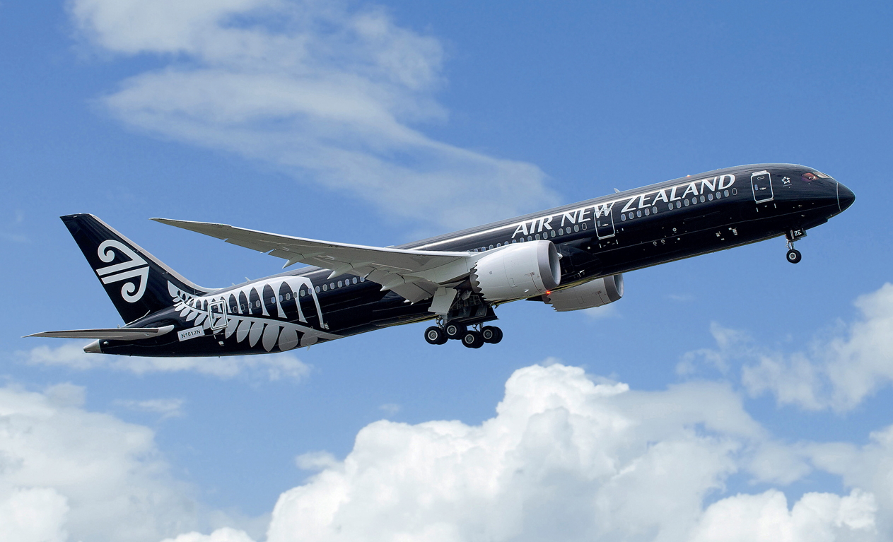 Air New Zealand Boeing 787-9. Air New Zealand's recent and ongoing expansion is playing a key role in the development and growth of tourism to and within New Zealand. Click to enlarge.