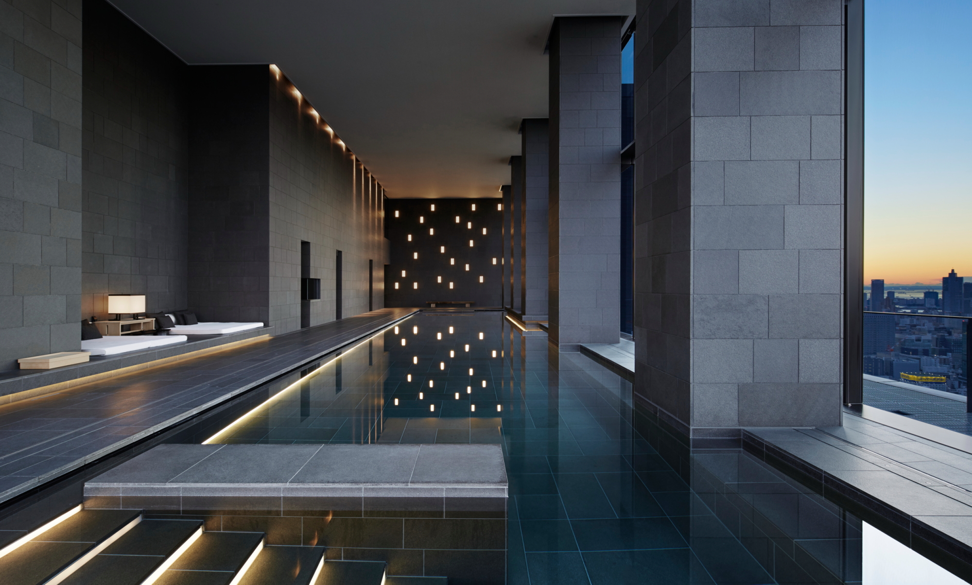 Spa pool at the Aman Tokyo in Japan. Click to enlarge.