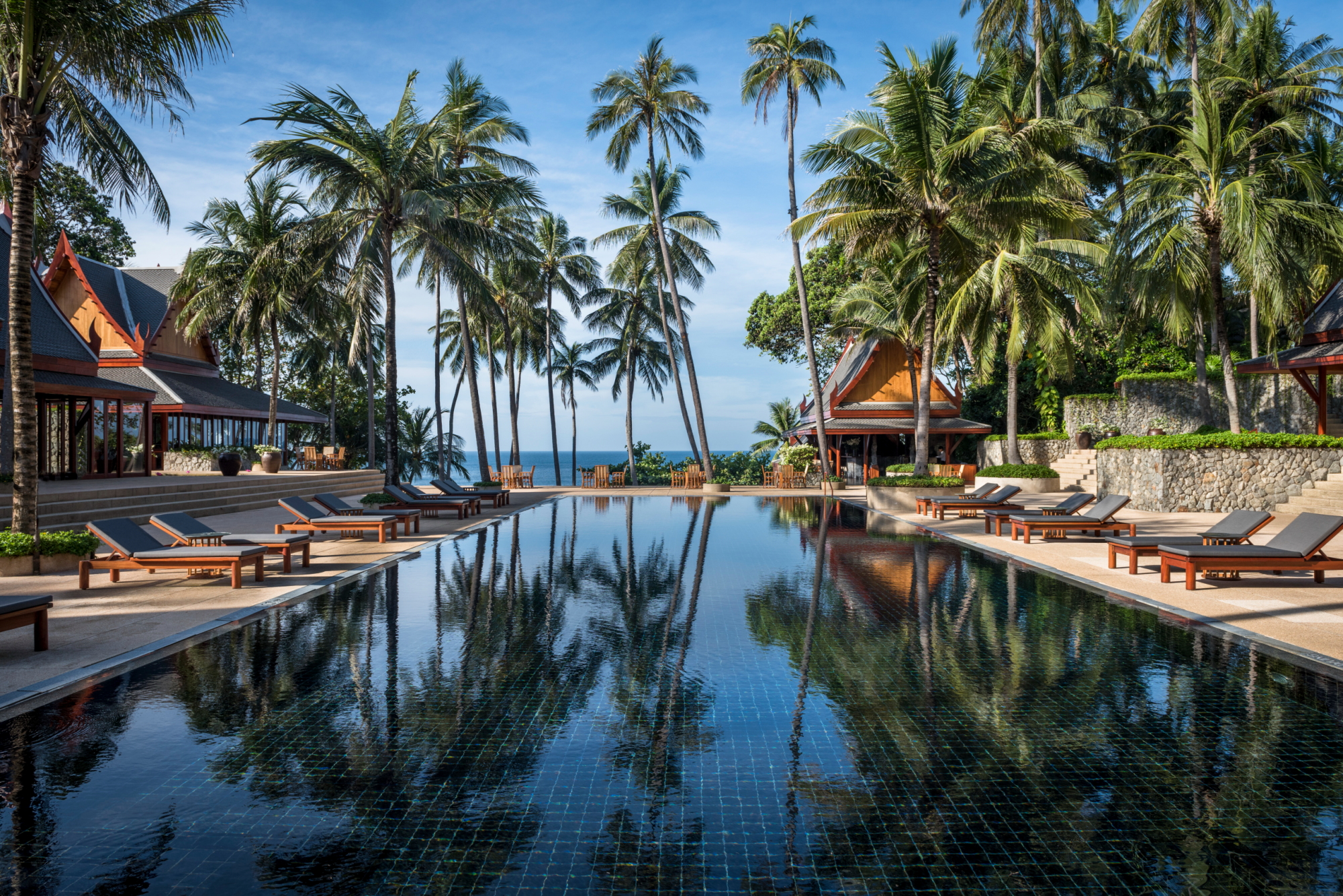 Swimming pool at one of Thailand's most famous luxury resorts, the Amanpuri in Phuket. Click to enlarge.