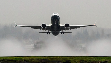 Boeing 737 Max 8 takes off
