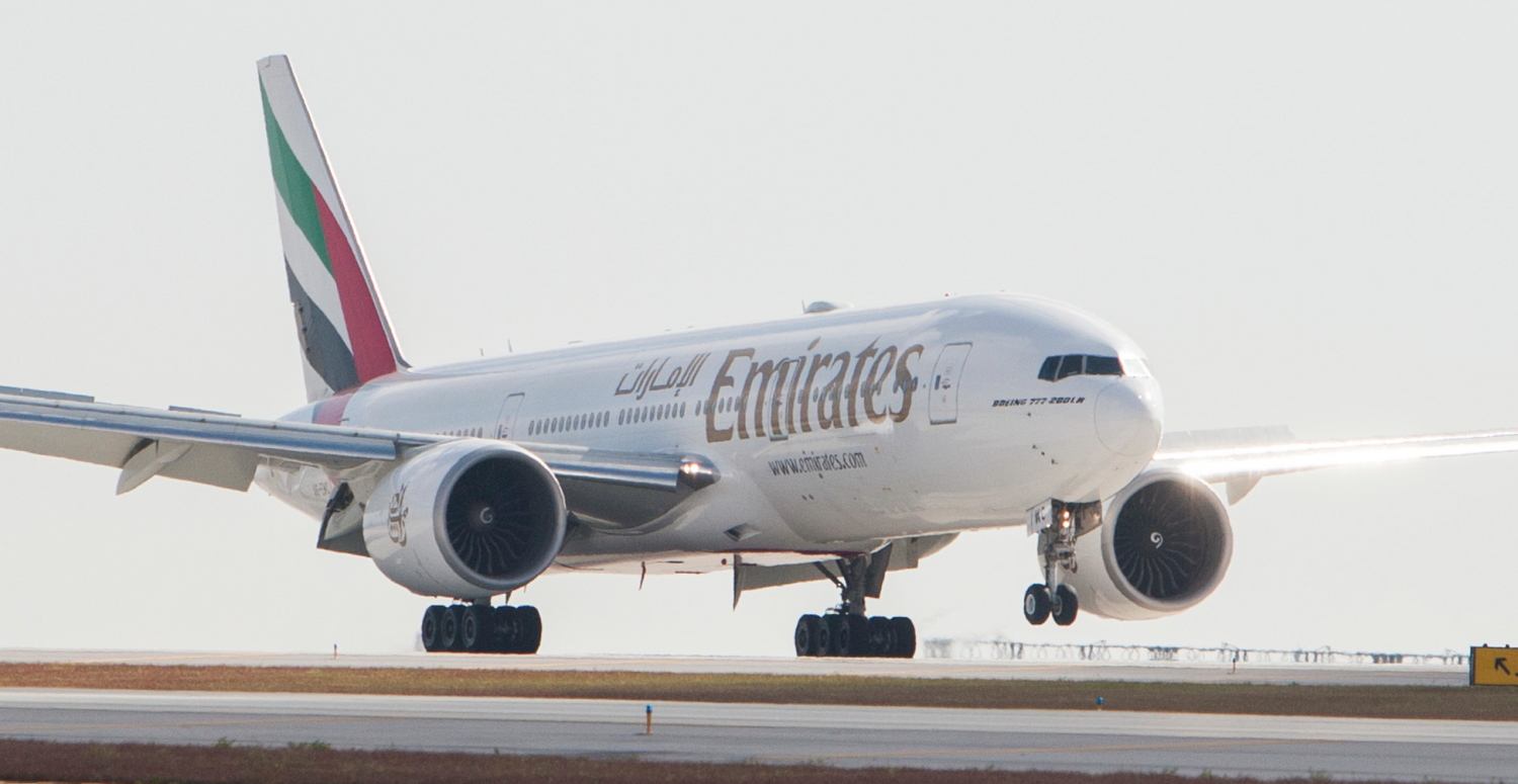 Emirates Airline Inaugural Flight EK213 from Dubai Touches Down at Fort Lauderdale-Hollywood International Airport.