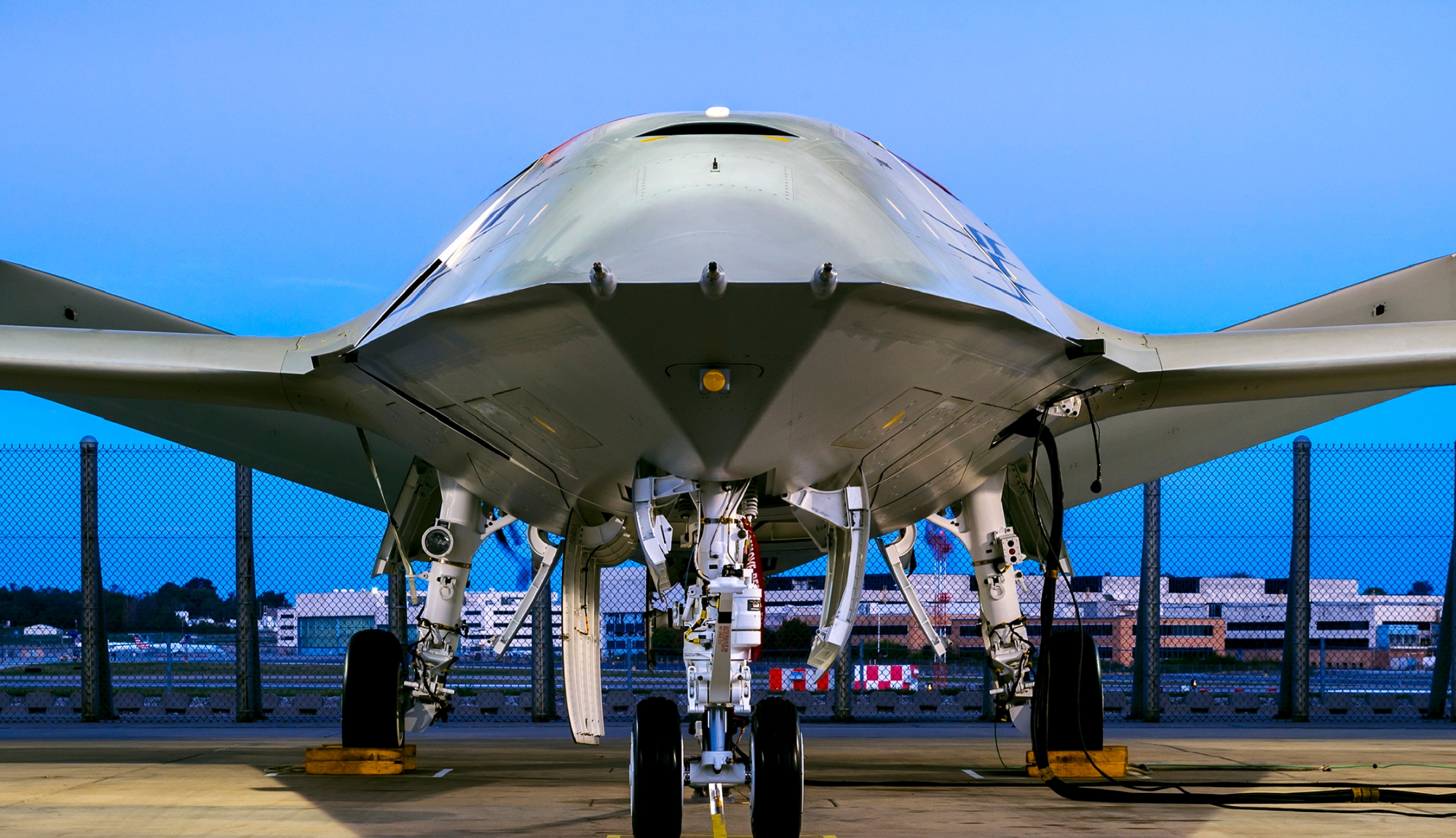 The elegant curves of the stingray-like Boeing MQ-25. Click to enlarge.