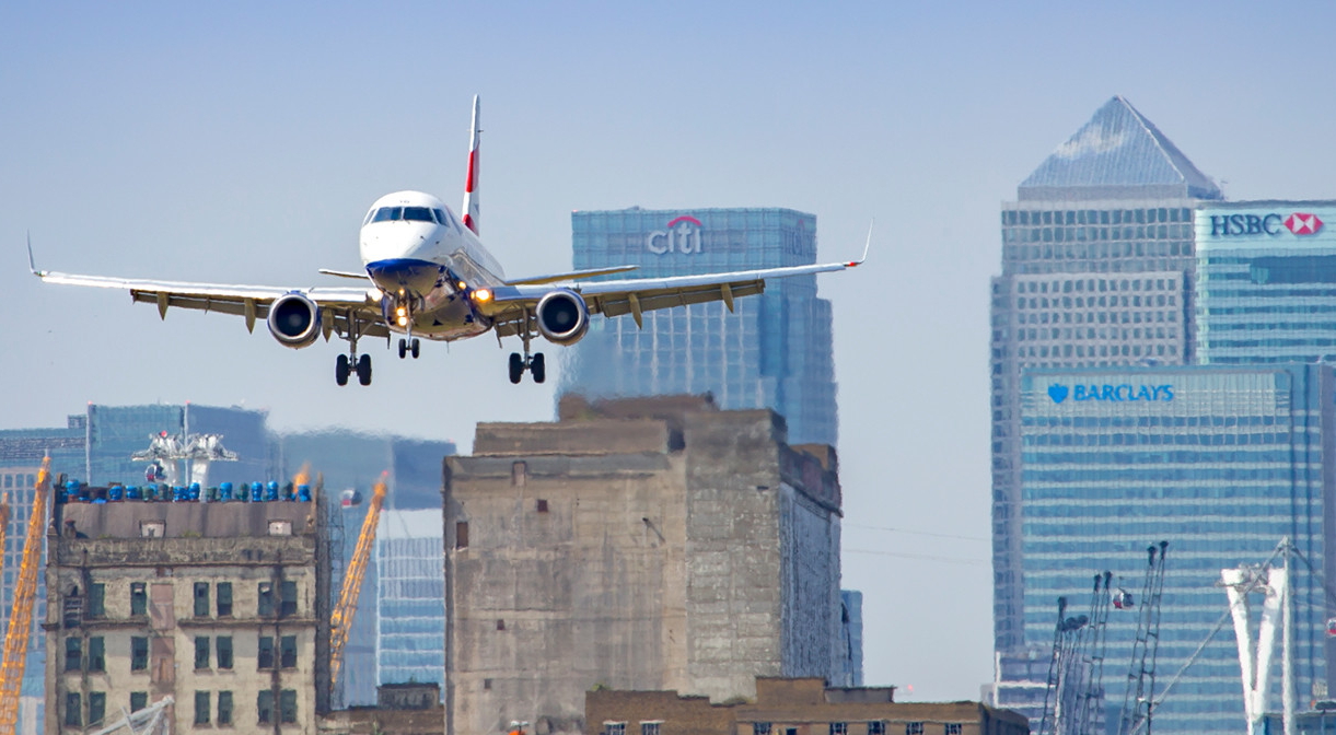 BA CityFlyer taking off from London City Airport. Click to enlarge.