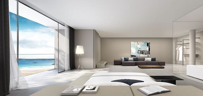 Rendering of the Simplicity Suite at Hotel Bocage in Hua Hin, Thailand