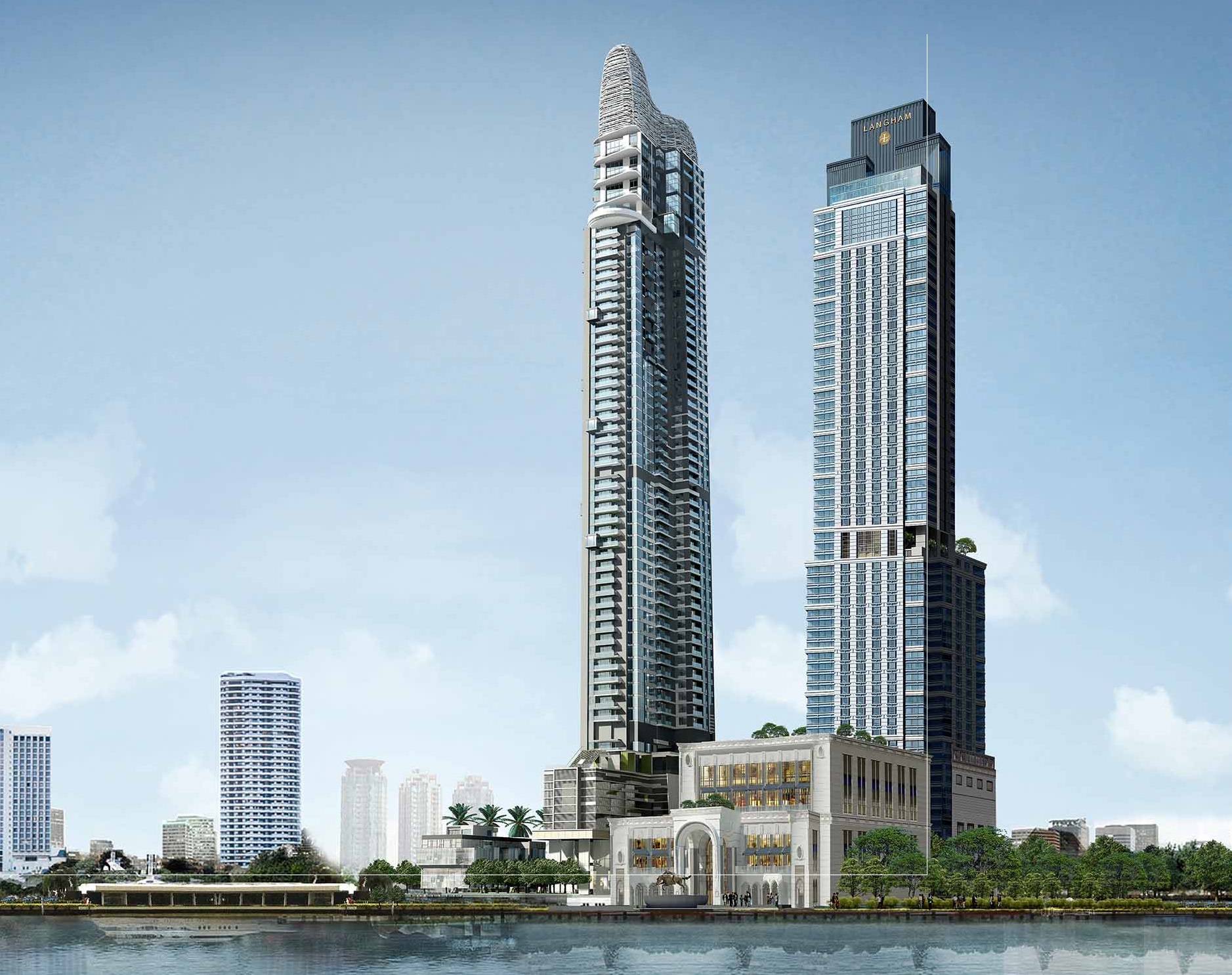 Langham has signed an agreement with Canapaya Development Co. Ltd to manage a luxury new hotel on the bank of the Chao Phraya River in Bangkok, Thailand. Only ten minutes from Sathorn CBD, The Langham, Bangkok at Chao Phraya River is expected to open in 2021. Click to enlarge.