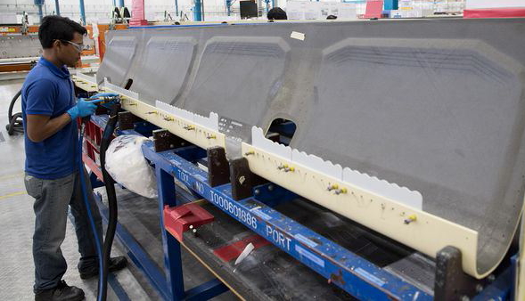 J Panel wing component of the A350 XWB for Malaysia Airlines being made-in-Malaysia
