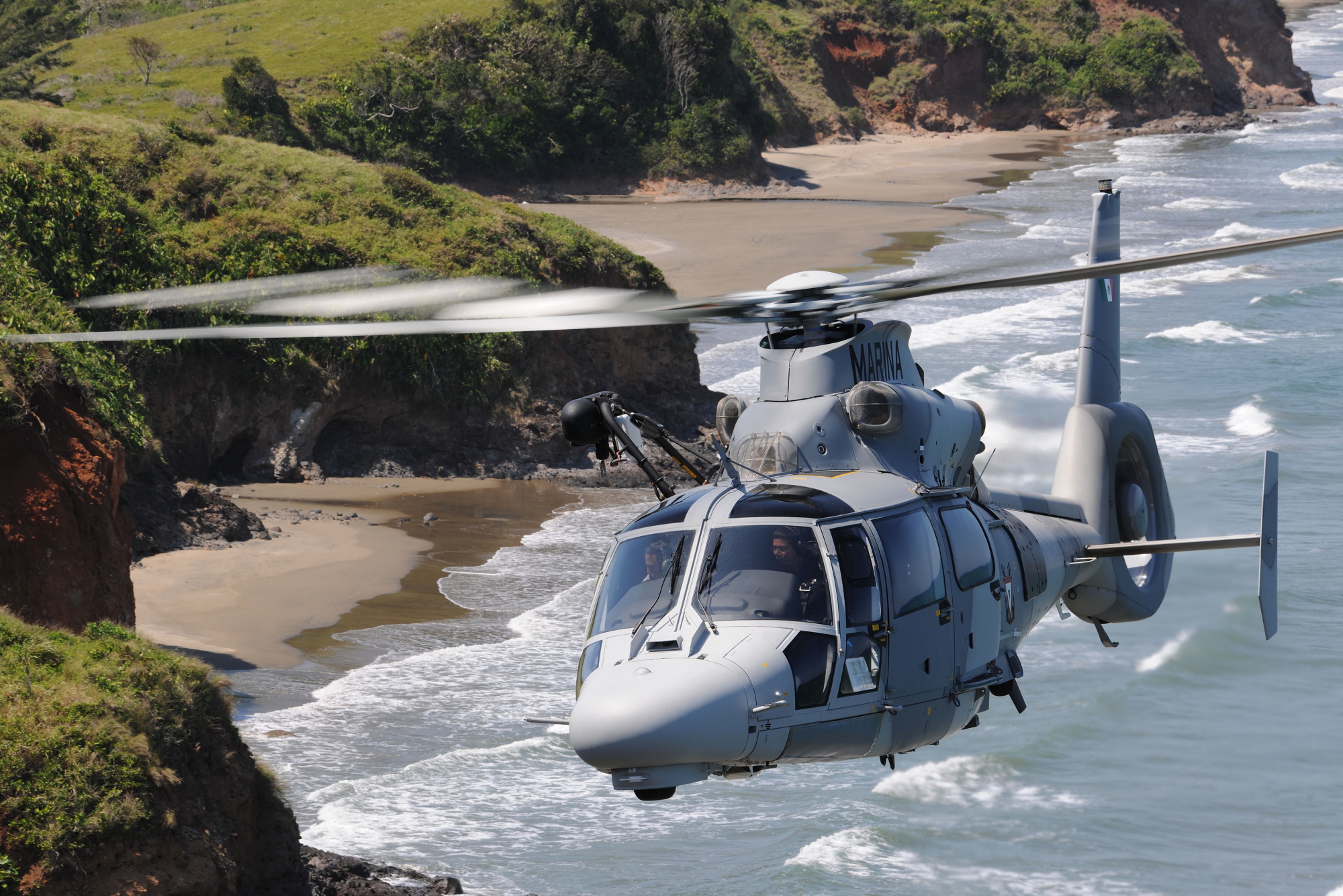 Mexican Navy AS565 MBe Panther Helicopter. Click to enlarge.