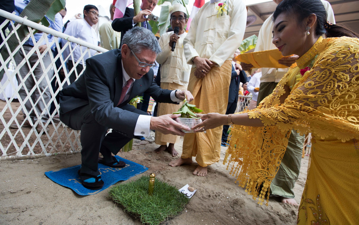 Mr Clement K.M. Kwok, Managing Director and Chief Executive Officer of HSH at the groundbreaking of the Peninsula Yangon