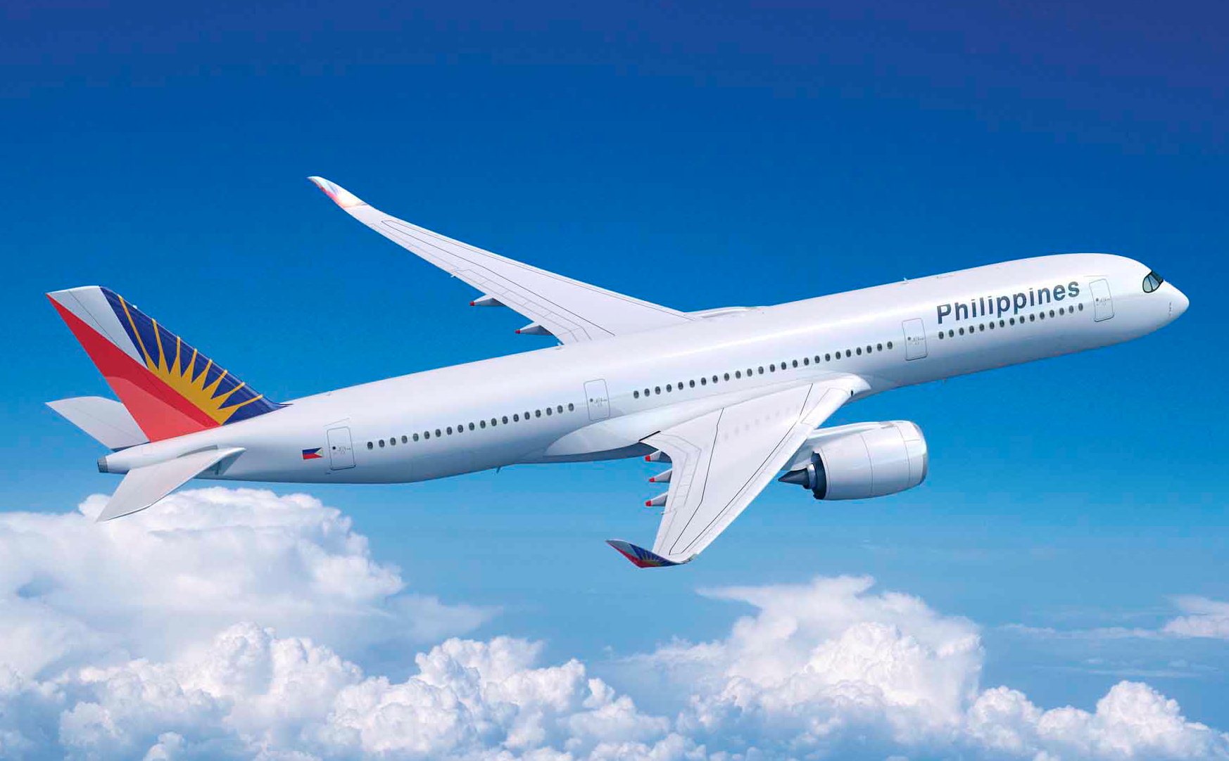 Philippine Airlines currently uses Boeing 777-300ER to operate the polar route, however Airbus A350 aircraft (pictured) will also be used for these flights in 2018. Click to enlarge.