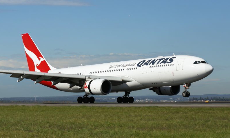 Qantas Airbus A330. Click to enlarge.