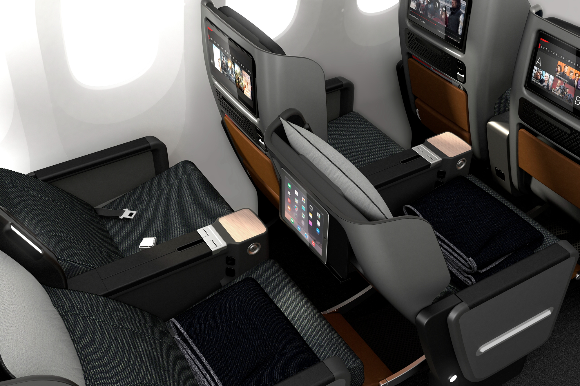 Qantas has reached an agreement with Airbus to upgrade its 12 Airbus A380 cabins. Click to enlarge.
