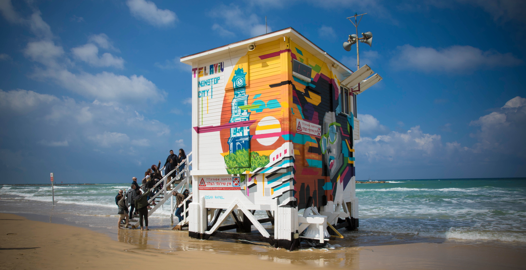 Pop-Up Lifeguard Tower Hotel Opens on Tel Aviv Beach in Israel