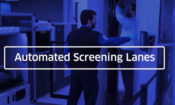 United Airlines Automated Screening Lanes