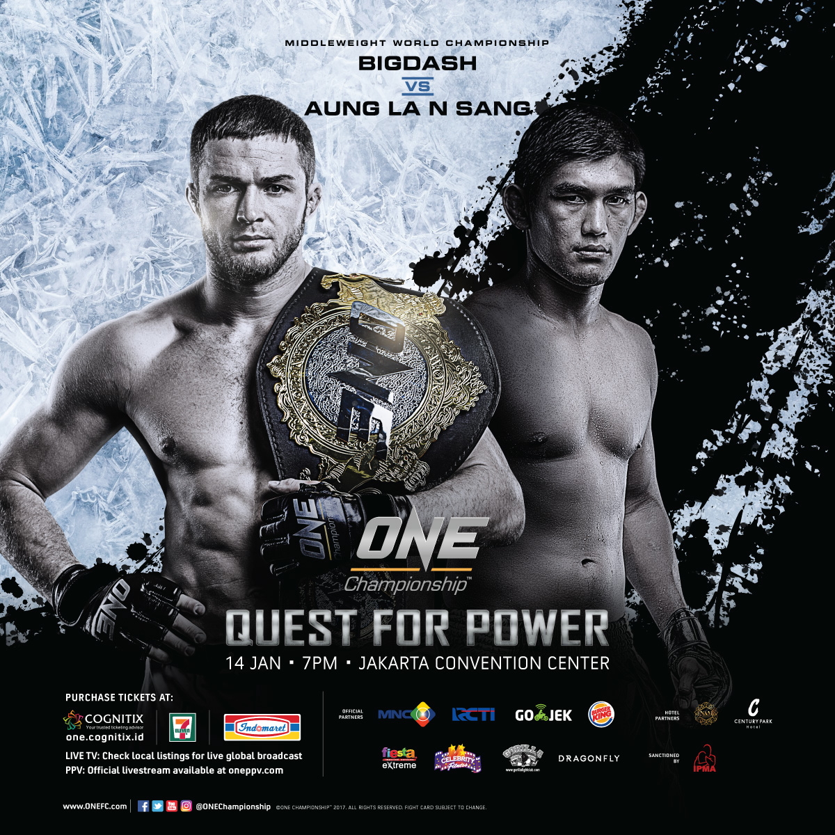 ONE Middleweight World Champion Vitaly Bigdash to defend his title against The Burmese Python Aung La N Sang of Myanmar
