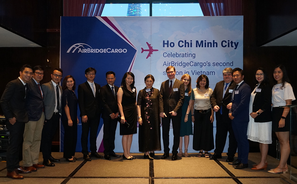AirBridgeCargo Airlines (ABC) celebrates launch of a new freighter service to Ho Chi Minh (Saigon), Vietnam. Click to enlarge.
