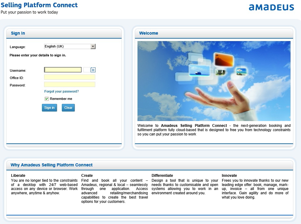 Amadeus connect. Connect платформа.