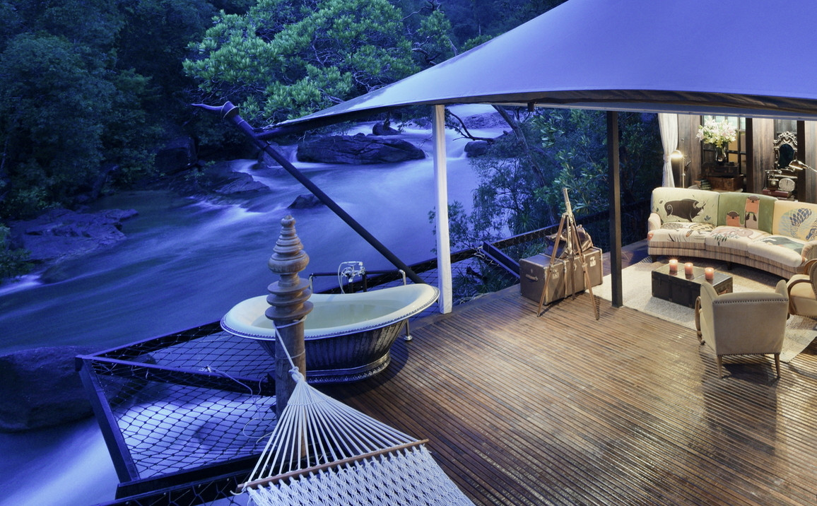 Nestled deep within Cambodia’s South Cardamom National Park in a pristine wildlife corridor three hours’ drive south of Phnom Penh, Bensley Collection - Shinta Mani Wild will offer a luxury tented camp experience. Click to enlarge.