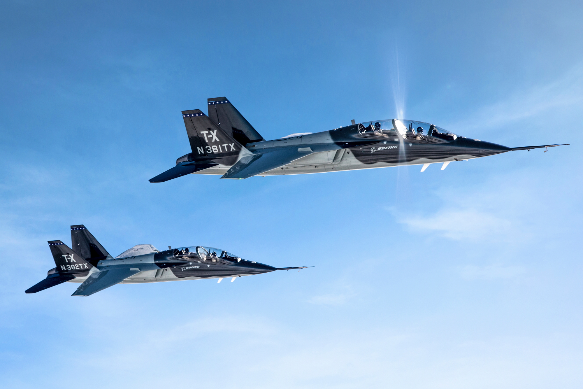 U.S. Air Force pilots will soon train for combat with T-X jets and simulators from Boeing. Click to enlarge.
