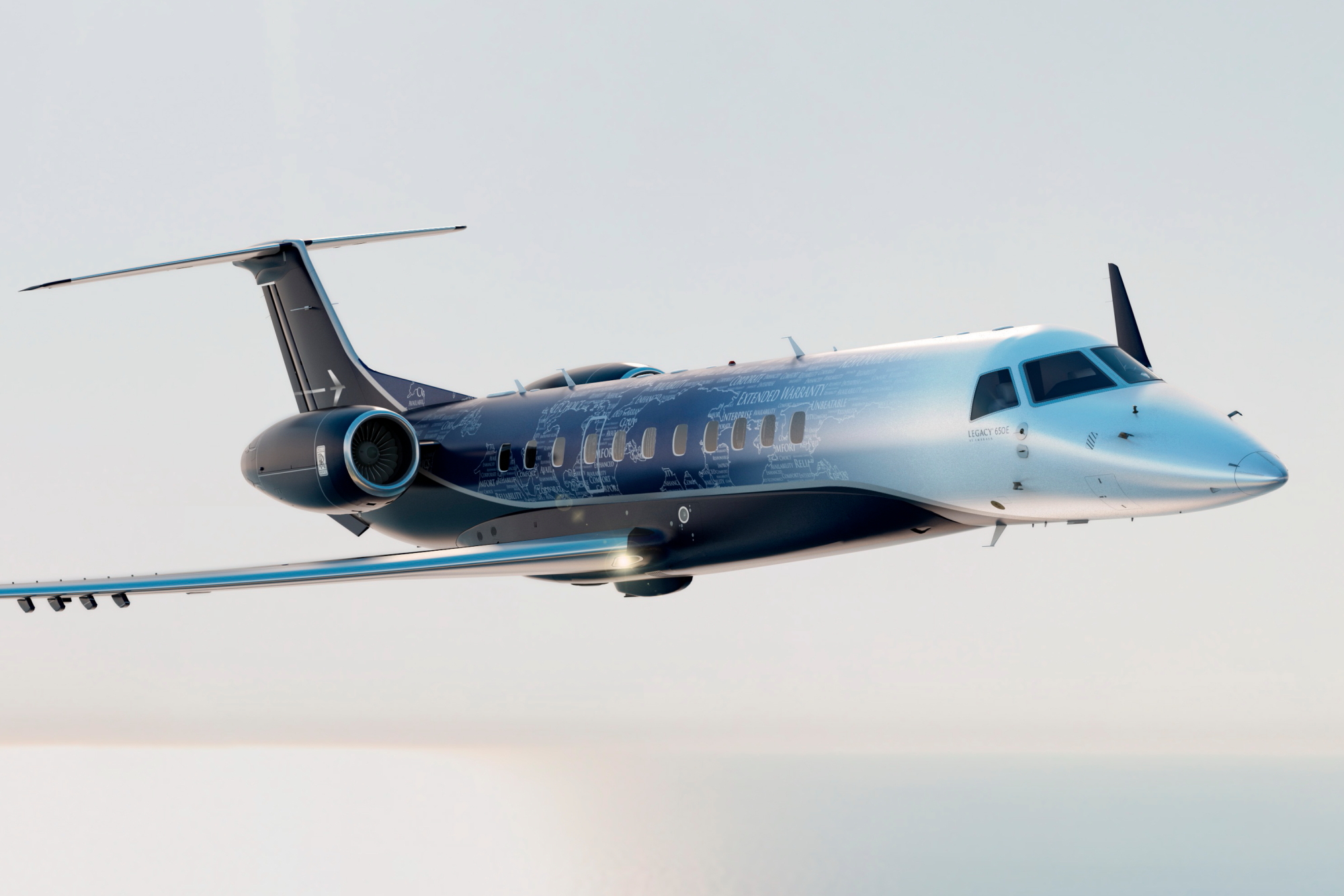 Embraer Legacy 650E. Click to enlarge.