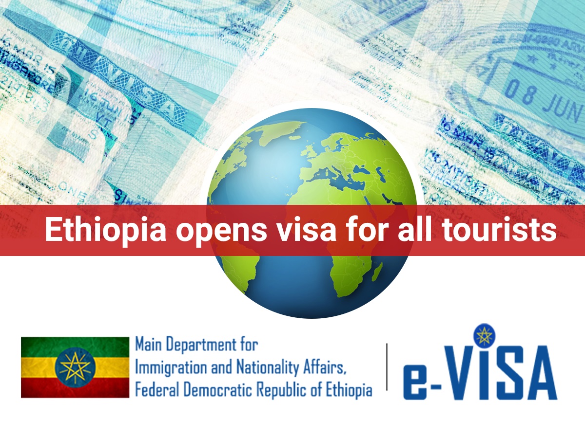 The Ethiopian Immigration and Nationality Affairs Main Department in collaboration with Ethiopian Airlines recently expanded its e-visa service to all international visitors to Ethiopia. Click to enlarge.