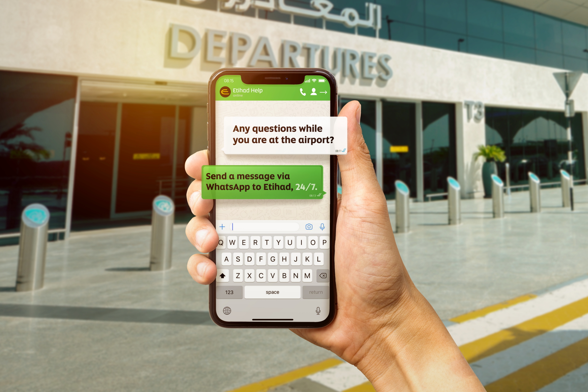 Etihad Airways has launched a WhatsApp Business solution, allowing passengers at Abu Dhabi International Airport to communicate instantly with the airline via the popular messaging app. Click to enlarge.