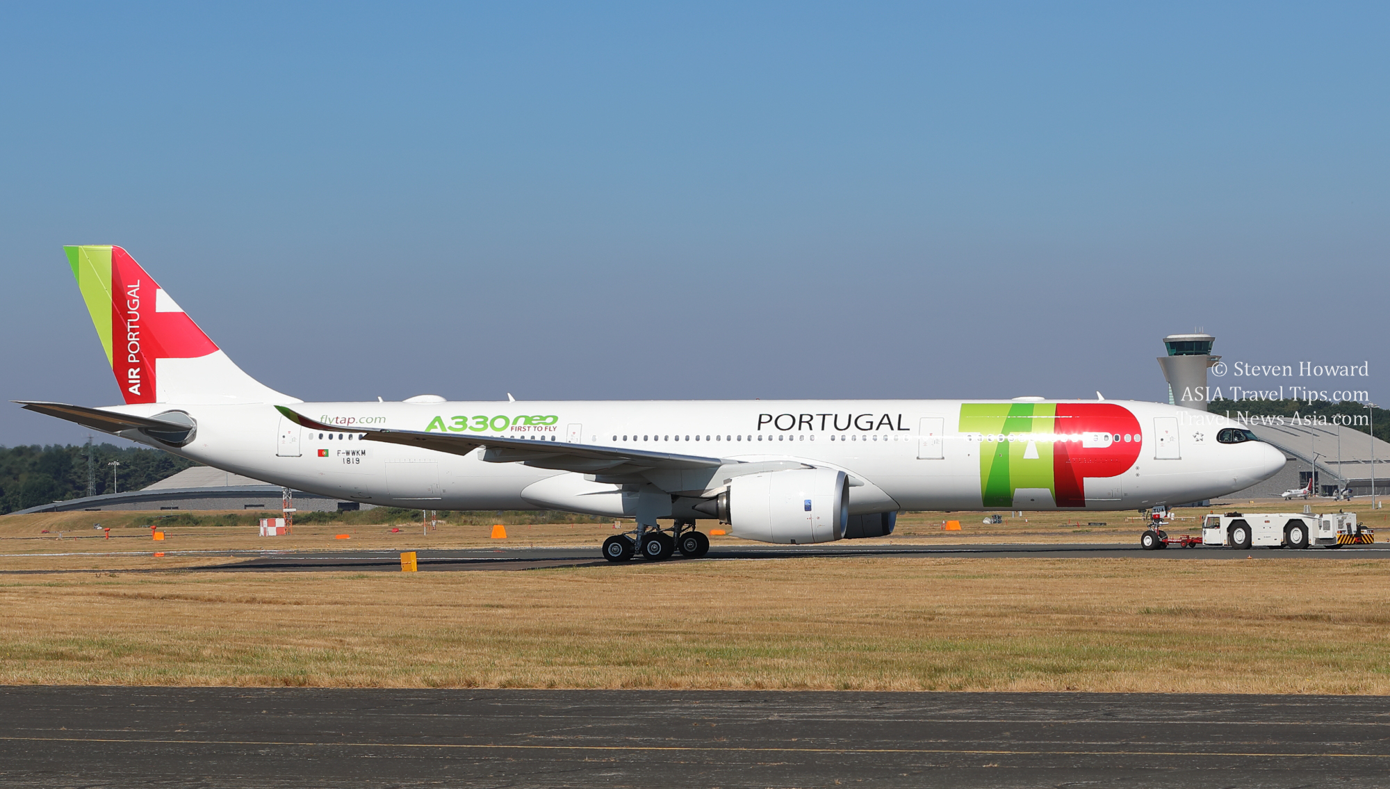 TAP Portugal Airbus A330-900 reg: F-WWKM. Picture by Steven Howard of TravelNewsAsia.com Click to enlarge.
