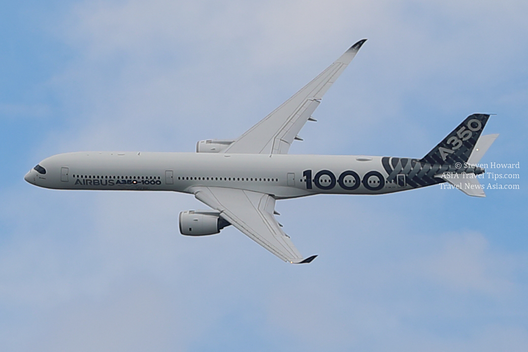 Airbus A350-1000 at Farnborough 2018. Picture by Steven Howard of TravelNewsAsia.com Click to enlarge.