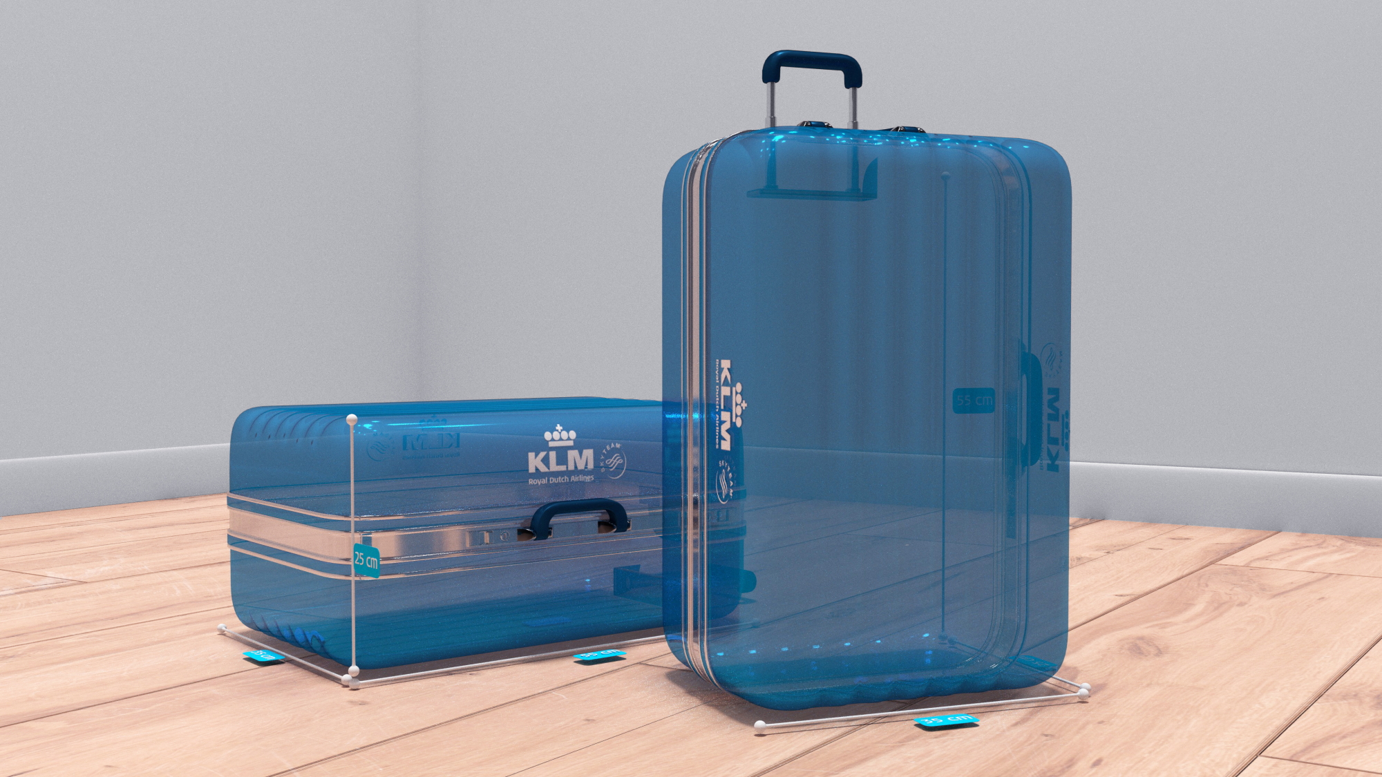 KLM is using Augmented Reality (AR) technology to allow passengers to check whether their hand baggage is of the correct size before they even travel to the airport. The service is currently only available to iPhone users (6s or above) in KLM's Messenger. Click to enlarge.