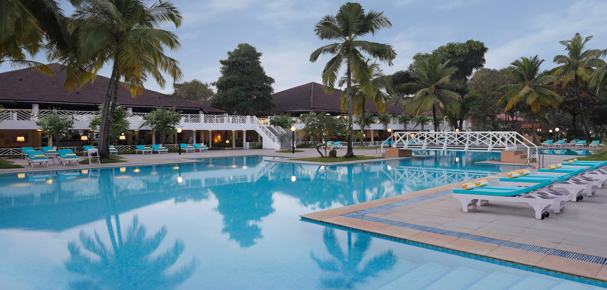 Swimming pool at Novotel Goa Dona Sylvia Resort. Click to enlarge.