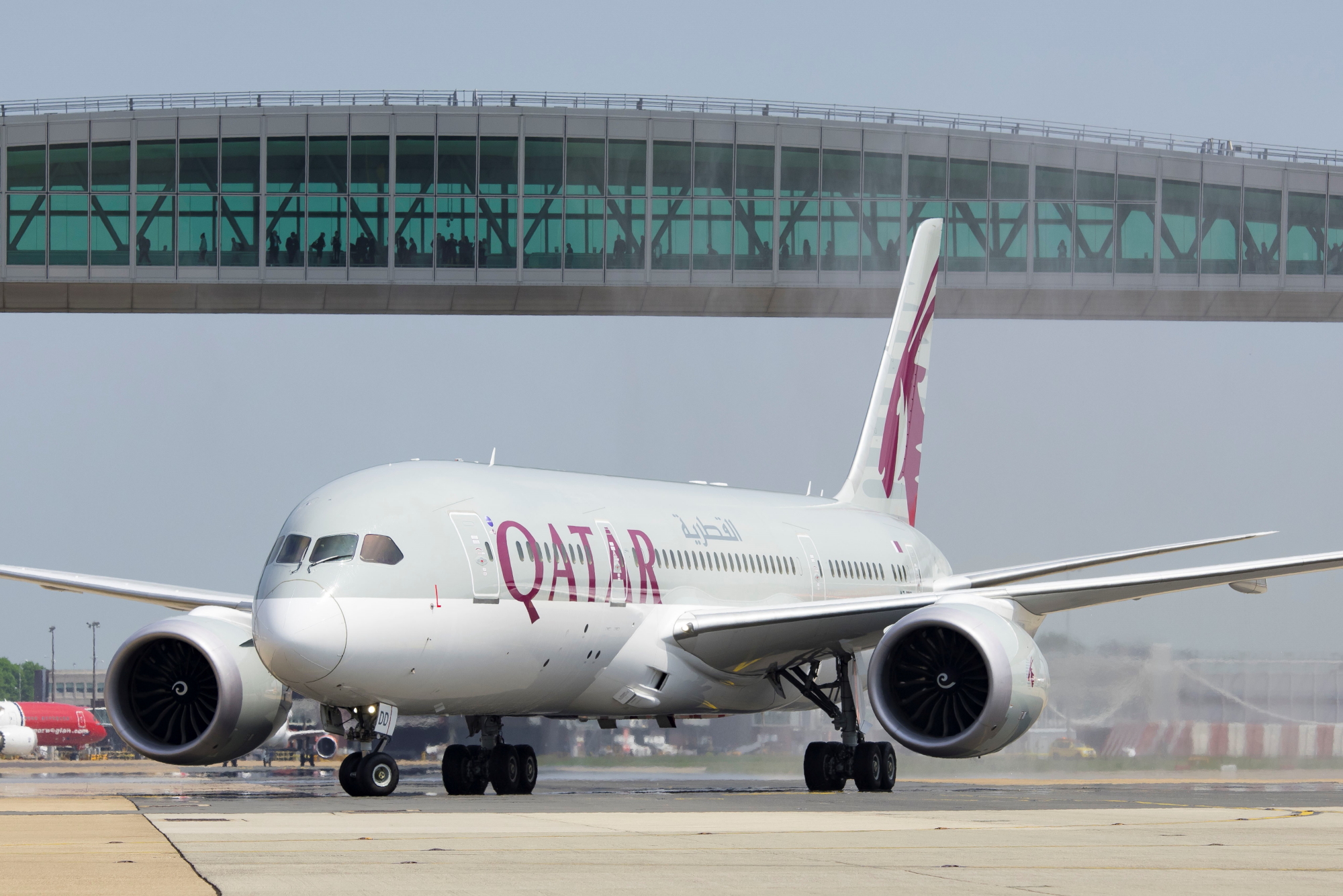 Qatar Airways has launched flights between Doha and London Gatwick. The new double daily service, operated by a Boeing 787 Dreamliner aircraft, makes London Gatwick the airline’s sixth gateway into the United Kingdom and second gateway to London. Click to enlarge.