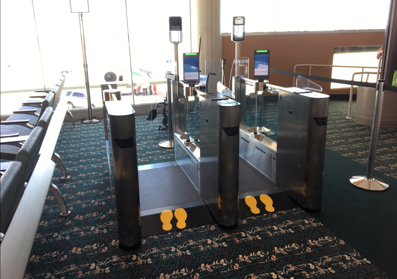 Passengers flying with British Airways from Orlando International Airport (MCO) to London Gatwick are using biometric boarding at the gate. Click to enlarge.