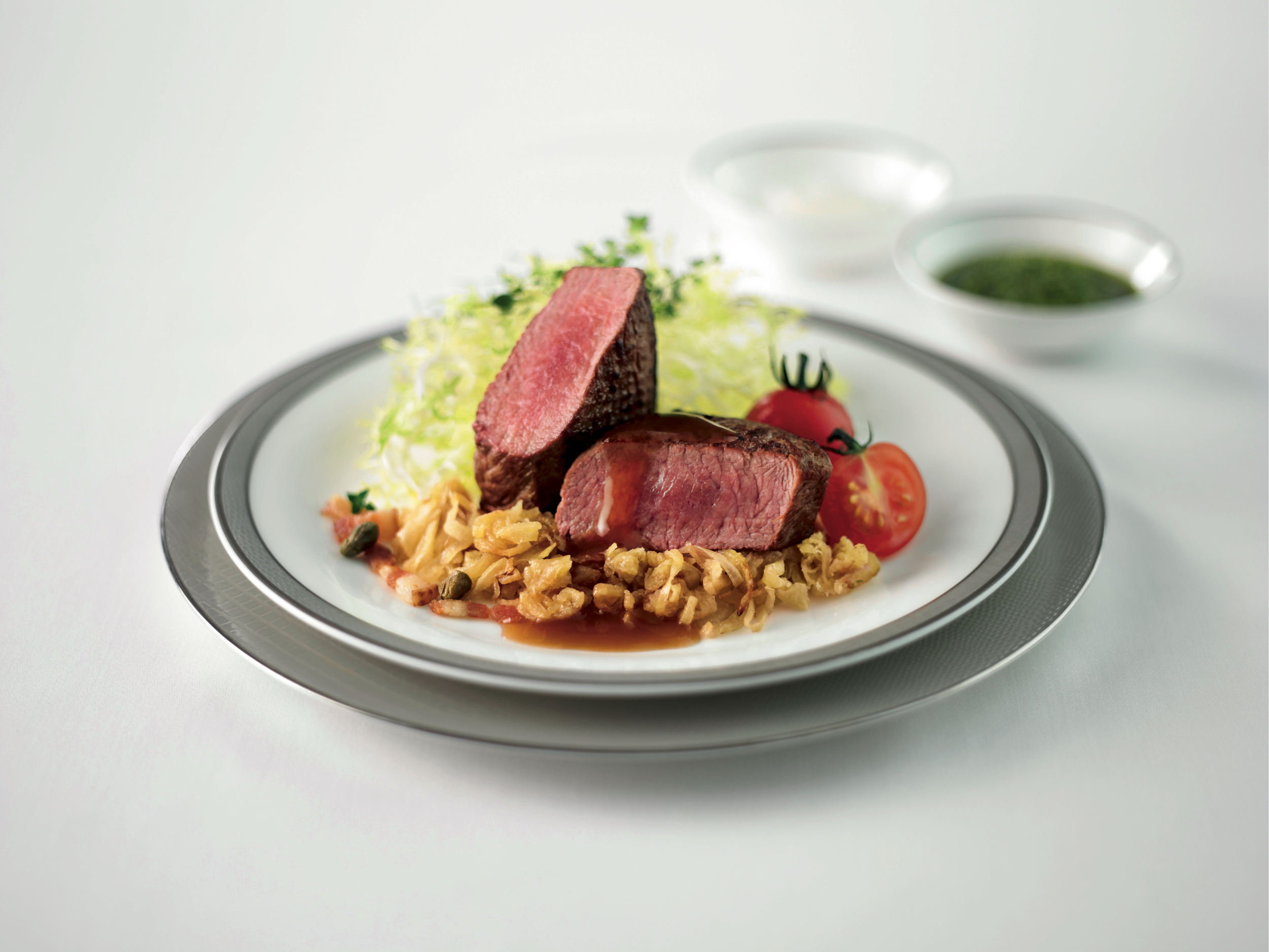 Loin of Lamb - Singapore Airlines. Click to enlarge.