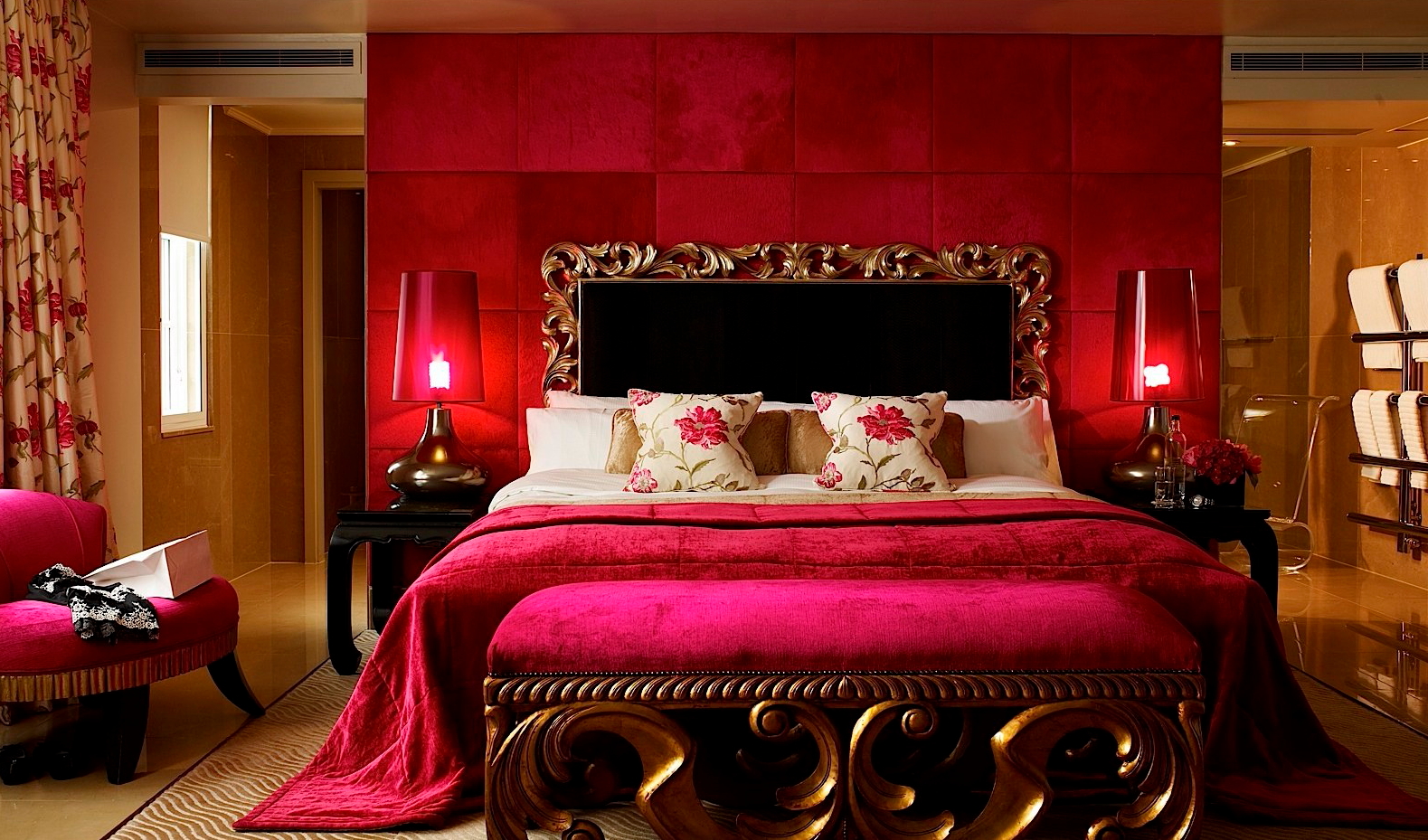 Schiaparelli Suite Bedroom at The May Fair London. Click to enlarge.