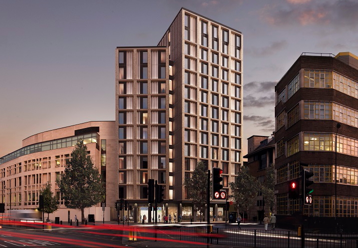 Whitbread has secured planning permission for a 294-bedroom hub by Premier Inn hotel at 191 Old Marylebone Road in Marylebone, London NW1. Granted late last month by LB Westminster, the decision unlocks a major redevelopment of a site that Whitbread purchased freehold in 2016. Click to enlarge.