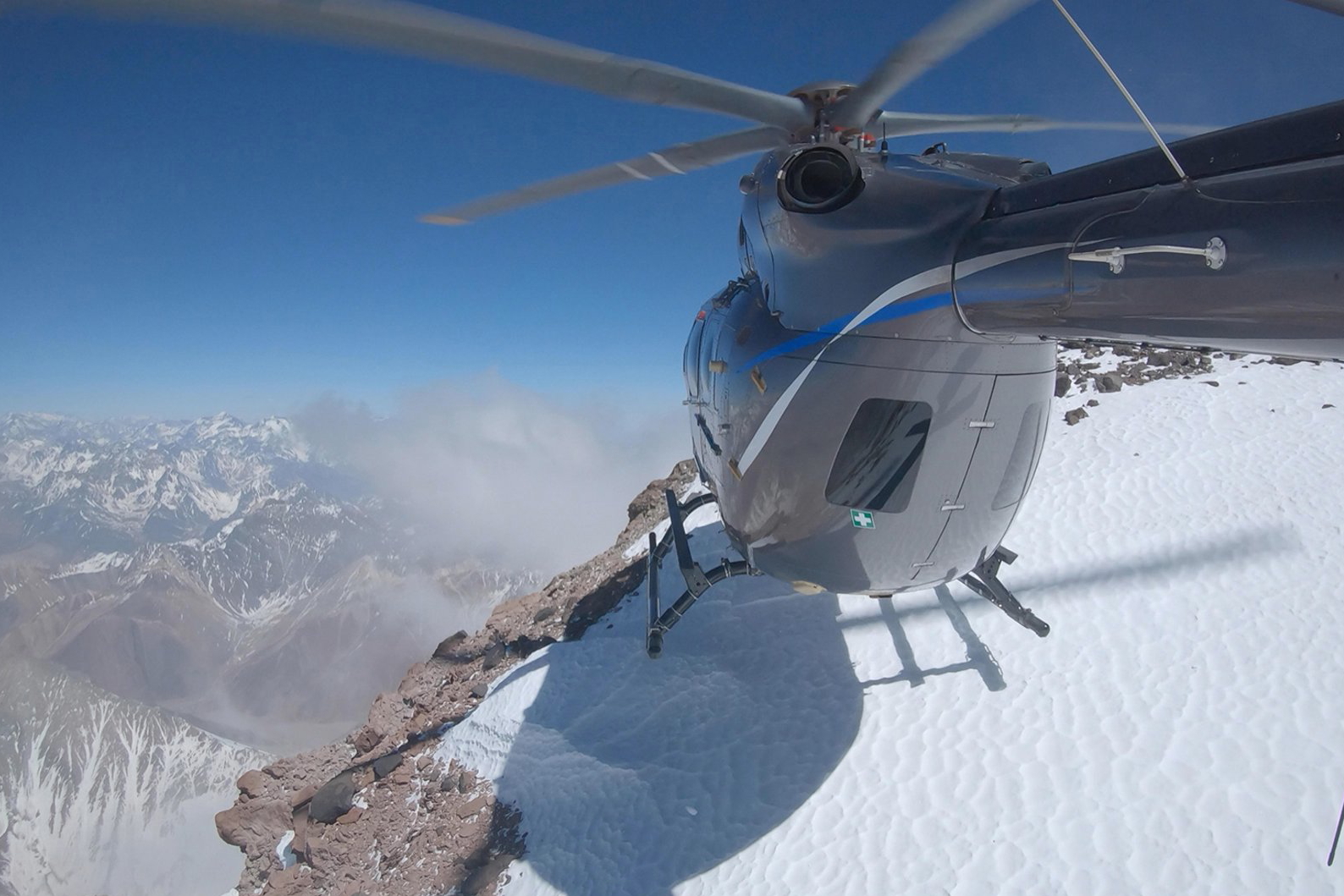 Airbus H145 Lands on Highest Mountain in Southern Hemisphere. Click to enlarge.